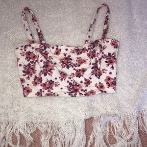 Open Back Floral Crop Top (Brand: Garage!)